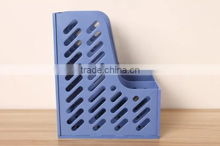 Logo print design Plastic material foldable display rack assemble Magazine Shelf