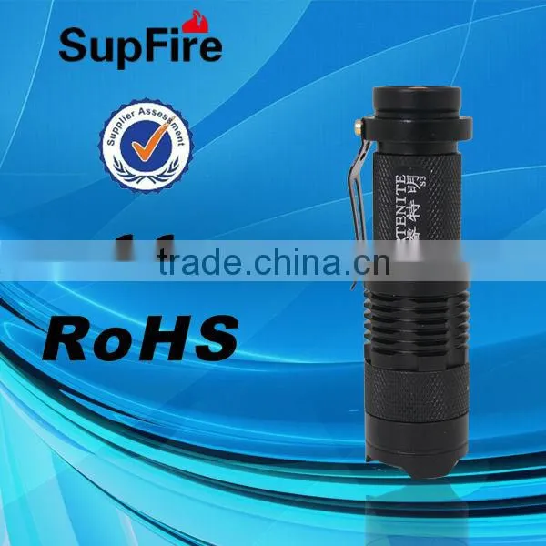 cree XPE led flashlight with zoom focus light