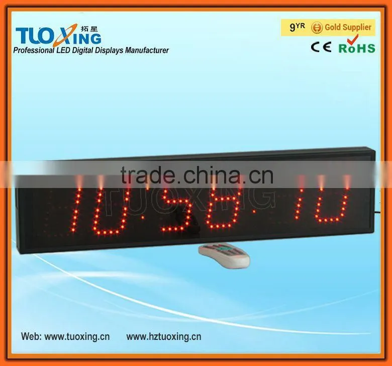 4 inch 6 digits led countdown timer battery