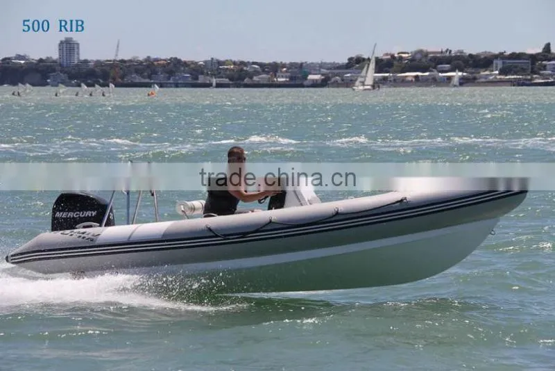 8m CE approved Fiberglass Rigid Inflatable Boat (7500 RIB)