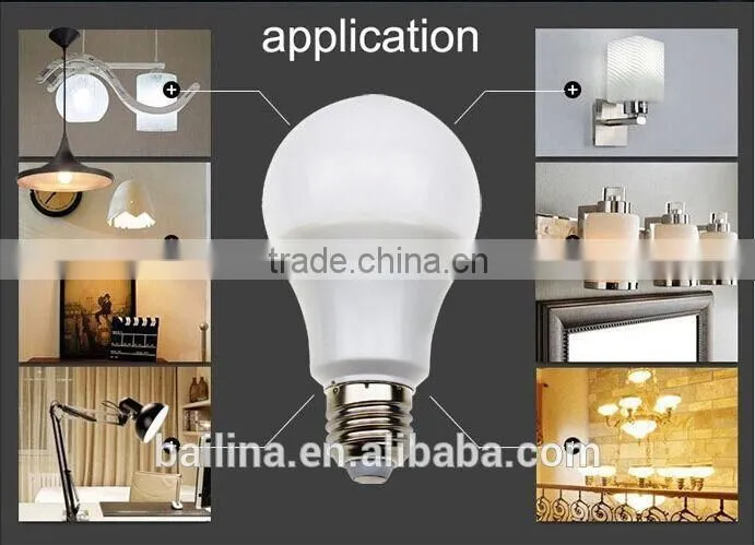 A60 shape luminum white house led bulb light b22, 7W high brightness led bulb lamps