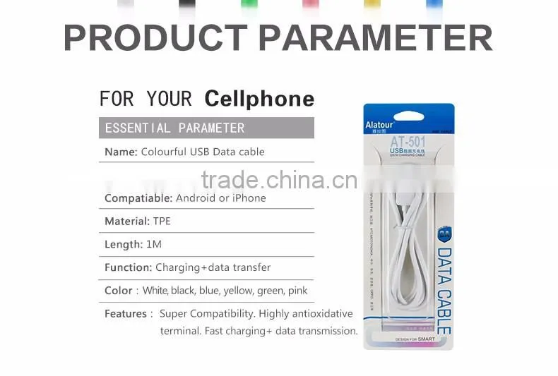 1M for iOS 8 Data Sync USB Adapter Charger Cable For iPhone 5 5s 5c 6 Plus 4s and Android