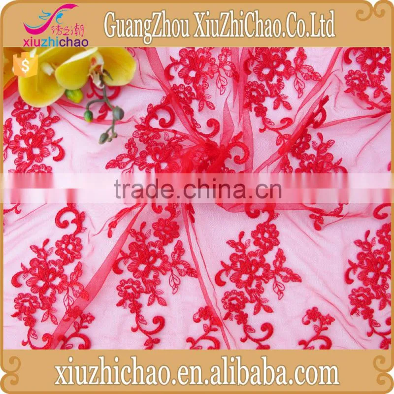 M0104A (4.6) large quantity cheap 100% polyester decorative fashion french embroidery lace fabric