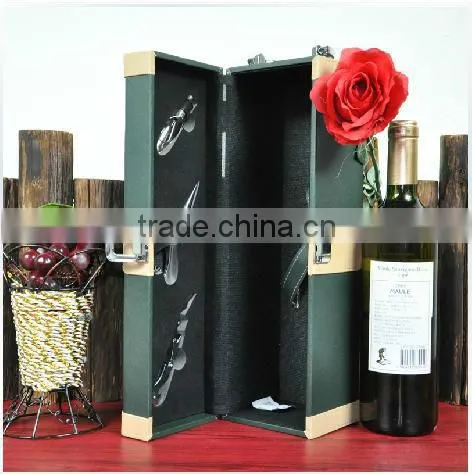 wooden wine box with holder