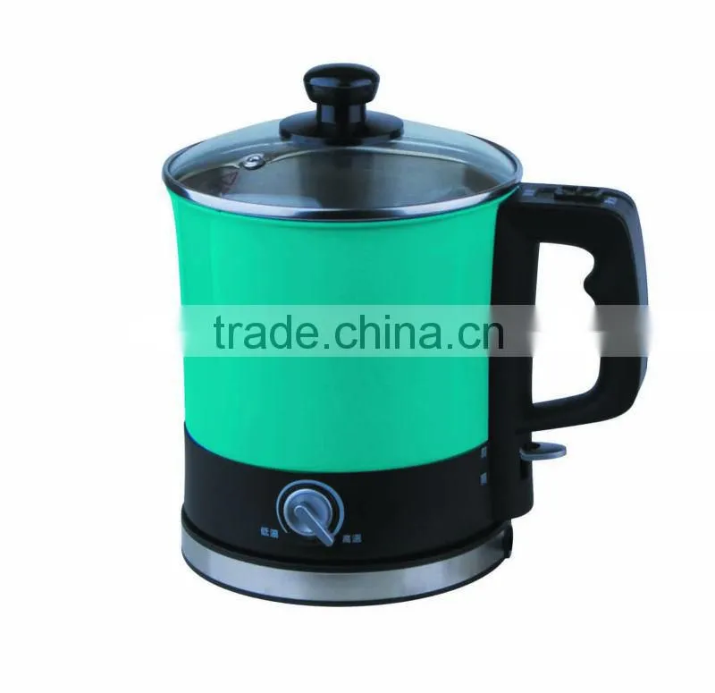 1.5L Versatile Stainless Steel Electric Noodle Cooker Water Kettle with Swivel Base