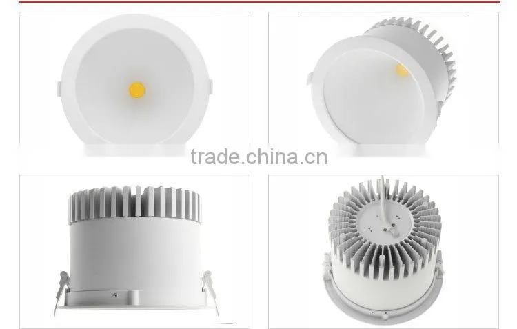 Excellent quality 35000h Long using hour Easy Installation Modern style Patented product 20W COB LED Downlight