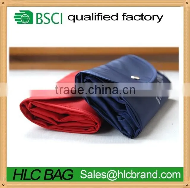2016 New design eco rpet folding shopping bag with button