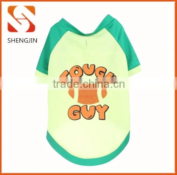 SJ-L6011 Tie print solid blue cotton dog vest pet shirts