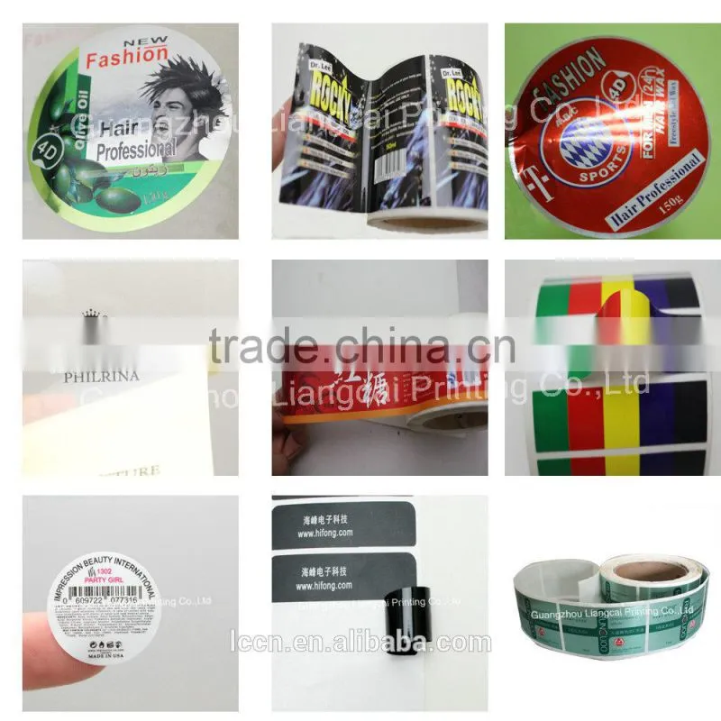 Qualified label hologram logo for cosmetic bottle/jar