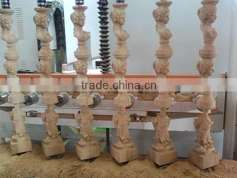 8 heads cnc router for buddha and craft engraving