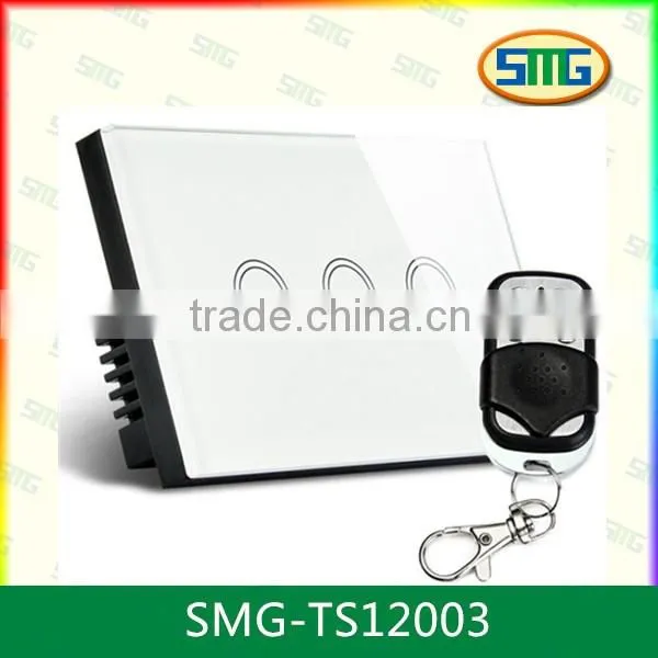 Crystal Glass panel switch smart home automation remote control two way BS US EU Wall switch Light