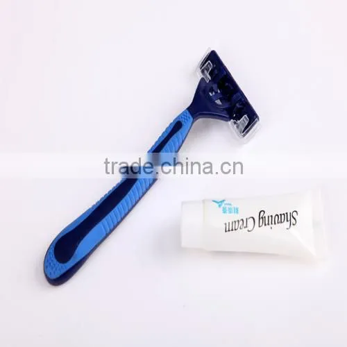 Disposable safe hospital razor and cream for Hotel Amenity Set