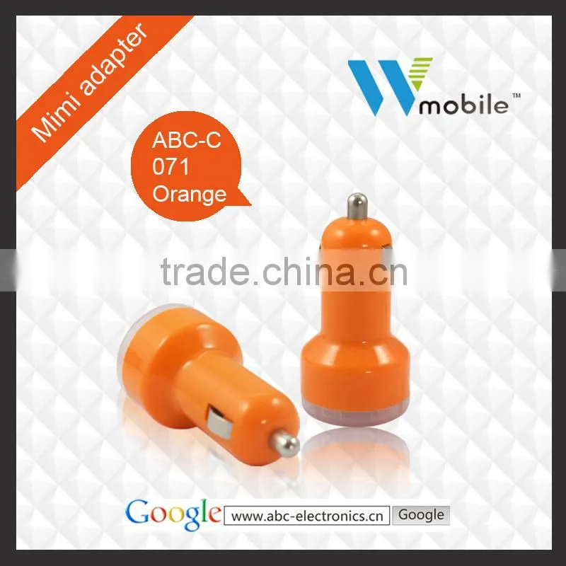 Universal Dual USB Car Charger For iPad for iPhone 5V 2.1A Mix Colors for Choice