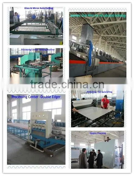 High quality Wave Silver Mirror Glass For Home Decoration in Customer Size