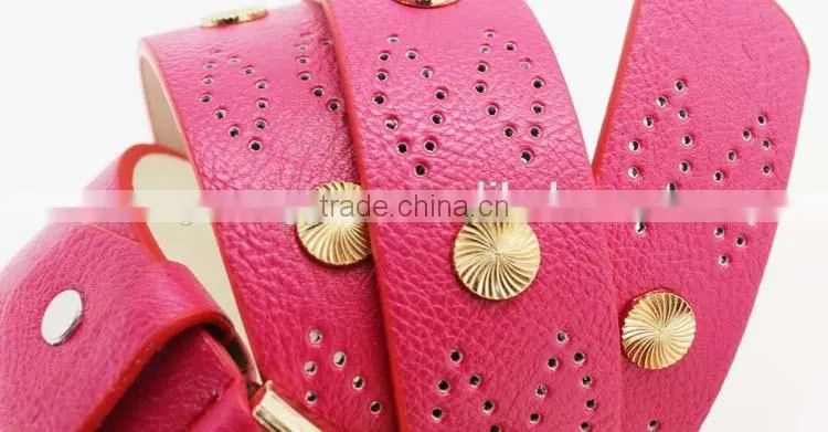 2015 Women's fashion studded beads belt with metal beads in yiwu