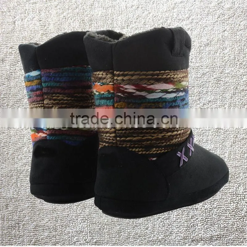 NEW LADIES FURRY LINED SLIPPERS WINTER COMFY ANKLE BOOTS