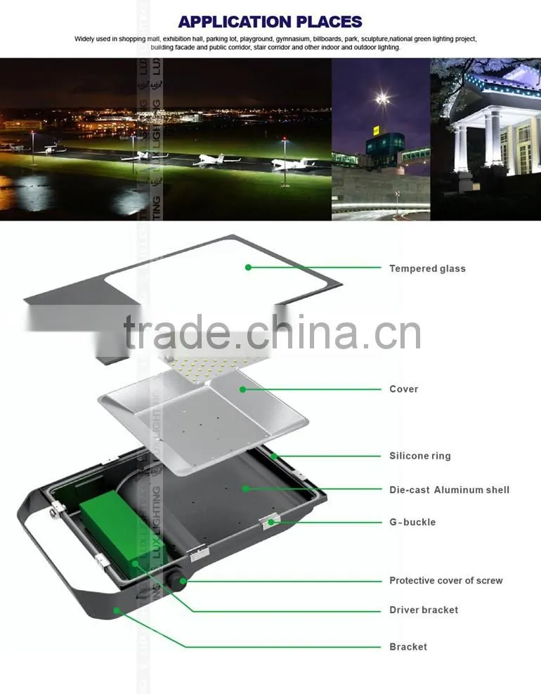 5 Years Warranty Promotion Price 2016 CE Rohs Approved Meanwell Driver Free Lighting Design 80W LED Flood Light