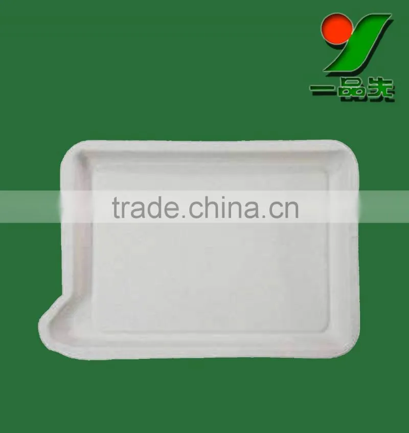 custom any shape food grade cushion dinner lap tray,Sugarcane pulp concrete tray