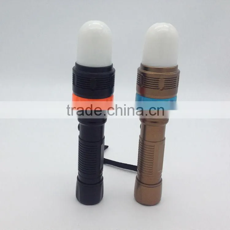 1W powerful led zoom in-out warning flashlight power by 3AAA batteries