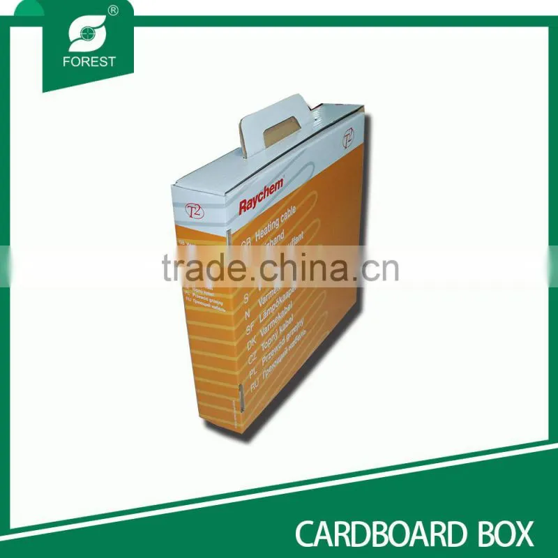 CARDBOARD PACKING BOX FLAT PACK GIFT BOX WITH HANDLE