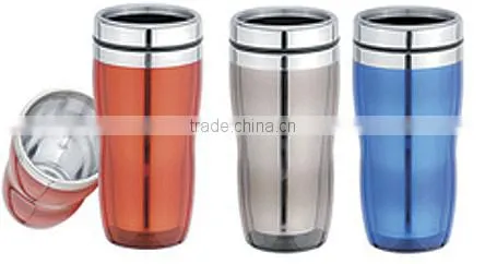 2014 new design hot sale double wall stainless steel personalized coffee mug