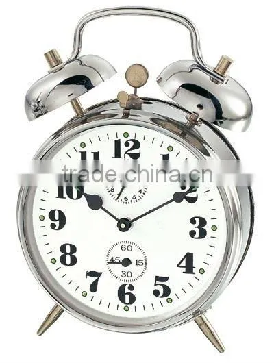 4 inches metal case mechanical alarm clock