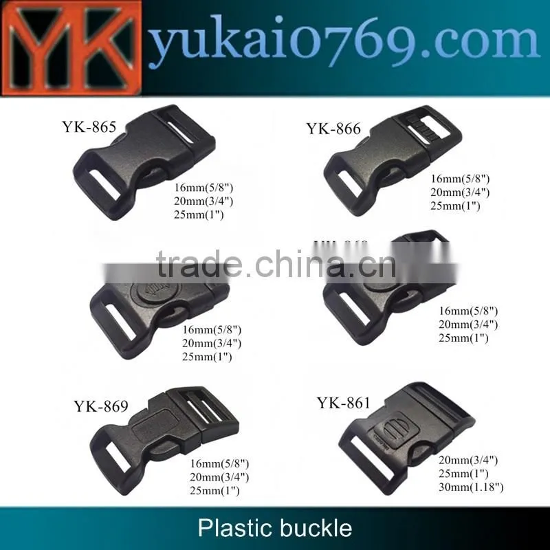 Yukai plastic mountaineering buckle/quick connect dual adjustable buckle