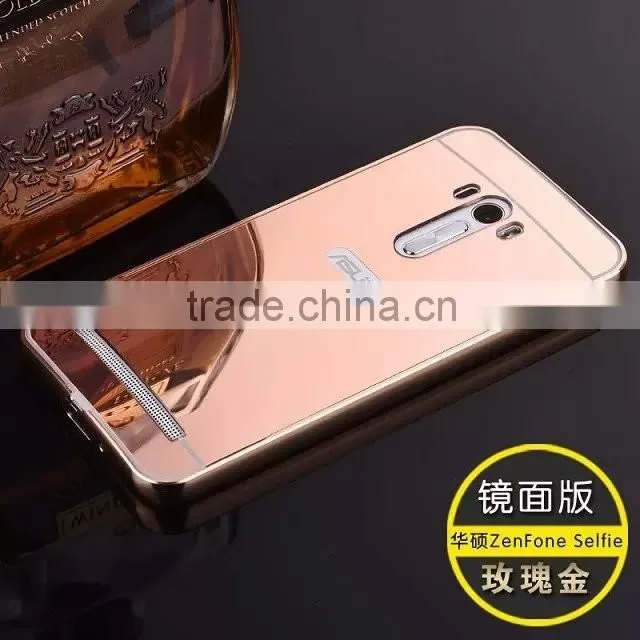 Hot Sale For Asus Zenfone 5 ZE551ML ZE500KL ZE550KL ZD551KL Aluminum Alloy Frame Mirror Acrylic Plastic Back Cover Case