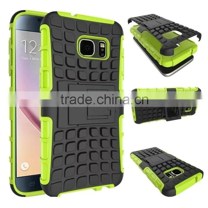 Hot Selling Hybrid Rugged Heavy Duty Armor Kickstand Case For Sumsung Galaxy S7