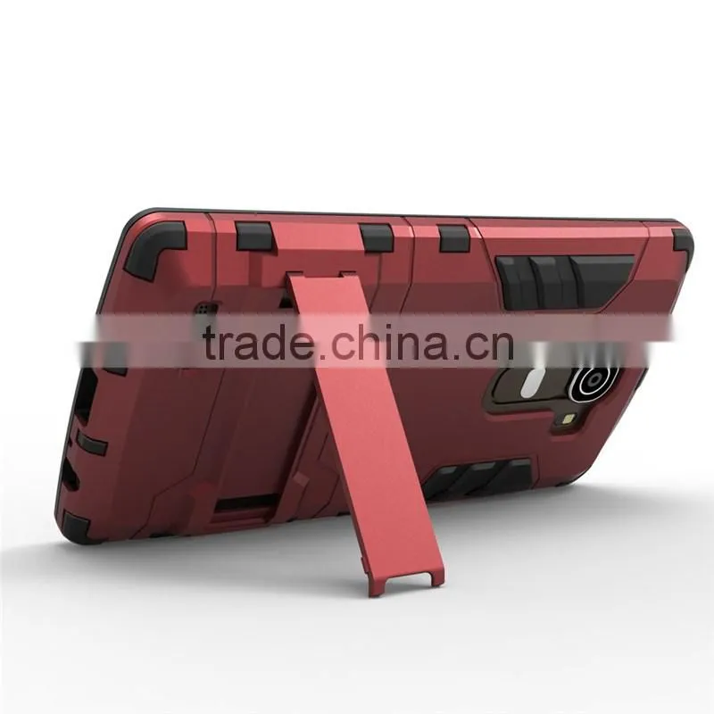 Hot Selling Hybrid Kickstand TPU PC Armor Case Iron Man Cellphone Case For LG G4 Note