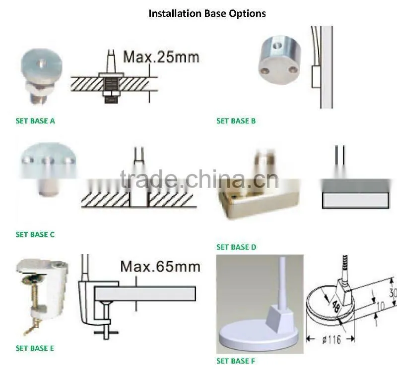 Modern Style Long Lifespan Gooseneck Reading Lamp Flexible Arm (SC-E101)