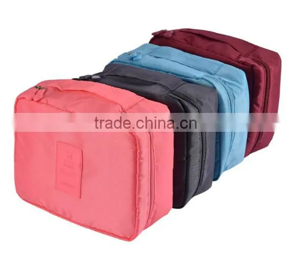Travel series water resistant 100% polyester cosmetic bag, polyester make up bag
