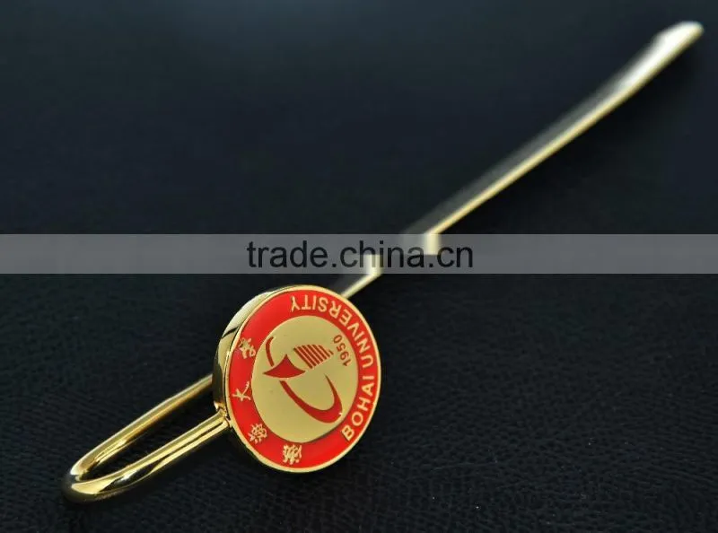 Factory sales cheap custom gold plated gift bookmark metal for shool