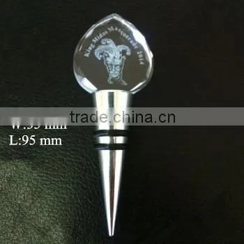 wedding bottle stopper/crystal bottle stopper/crystal wine stopper