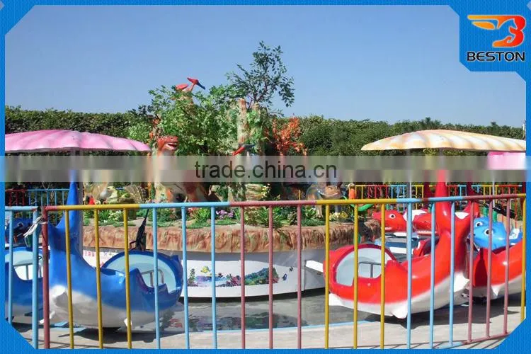 Popular water park games kids amusement equipment rotating rides fight shark island for sale