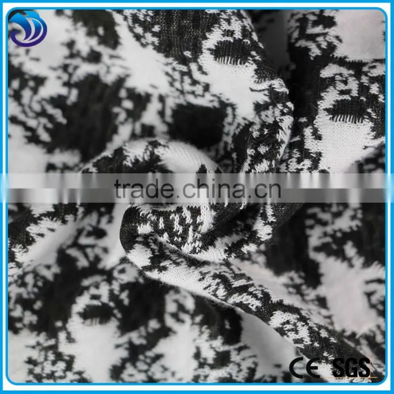 Professional design check white and black Formal jacquard fabric