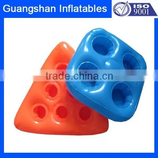Inflatable pool floating party drink holder