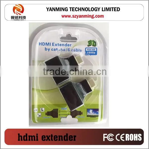 HDMI to RJ45 CAT- 5e / 6E Signal 3D HD Suporte Extender Adapter Full HD 1080p