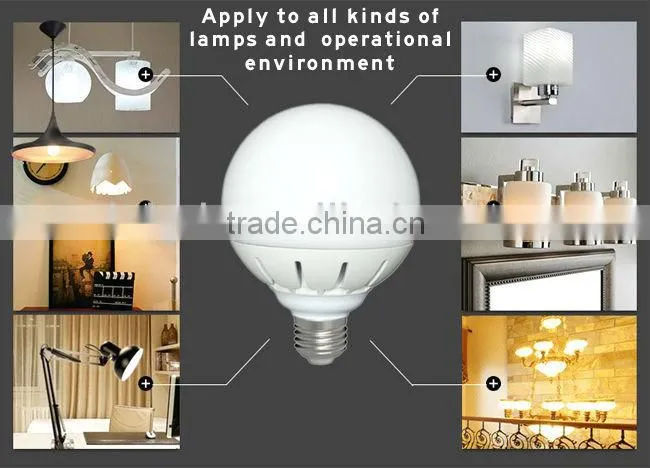 led bulb lamp CE-approved G95 E27 12W ceramic bongs Plastic Housing Globe LED Light Bulb led light bulb speaker