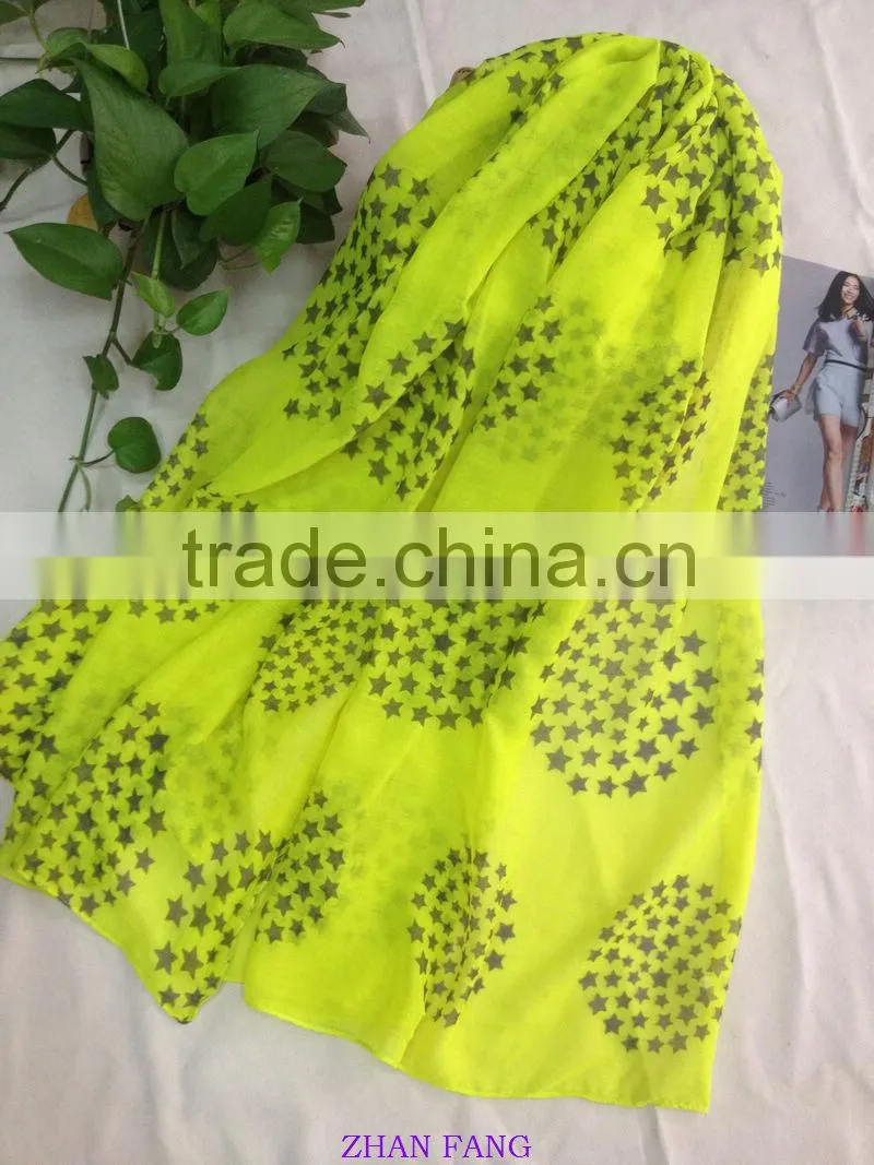 2015 newest design novel fashion scarf muffler and voile scarf polyester scarf for lady