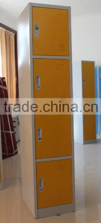 Metal 4-tier door storage locker for Kids