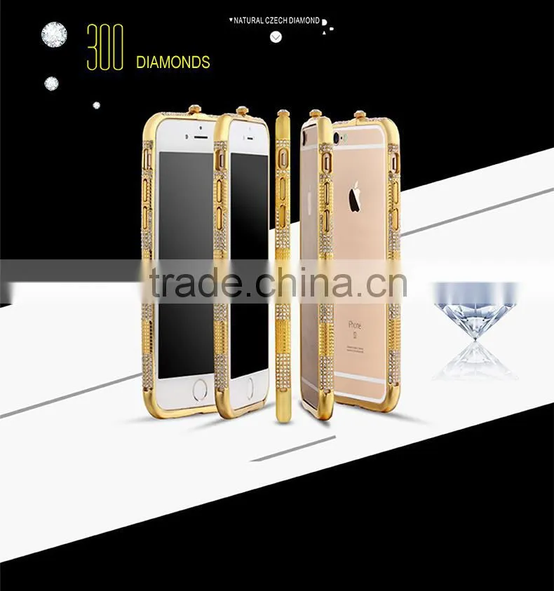 Luxury frame diamond crystal design mobile phone cover cases for ip6s