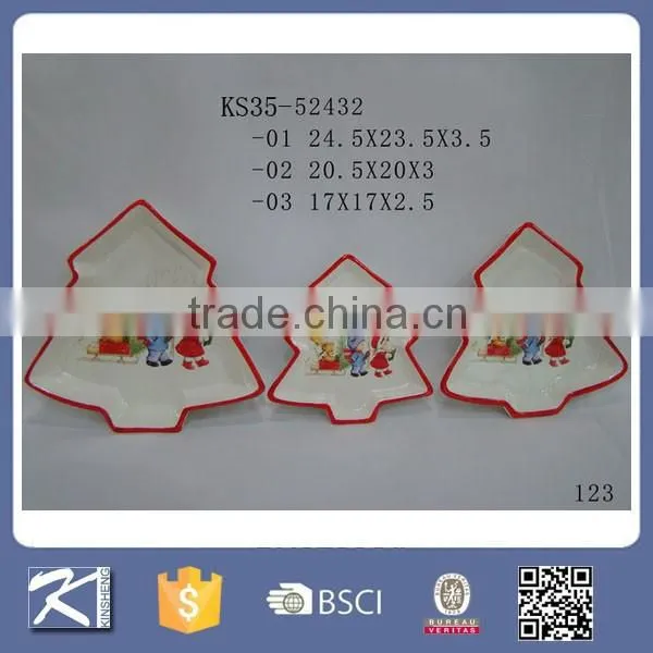 Colorful home decorative items ceramic leaf plate