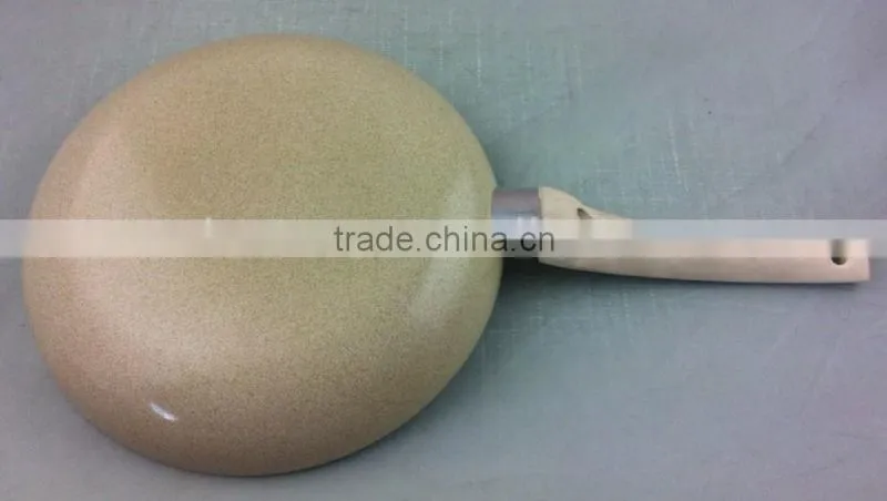 white ceramic marble coating frying pan