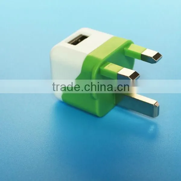 New High Quality 1A Charger UK Standard Plug Wall Charger
