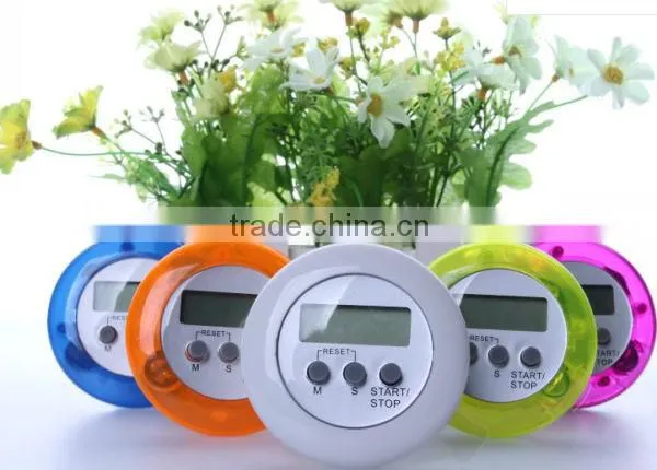 Round Shape Digital Kitchen Countdown Timer for school,laboratory,timing with LCD display