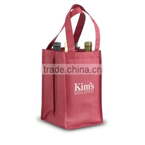 Lead Free NON WOVEN 6 PACK Wine Bottle Bag