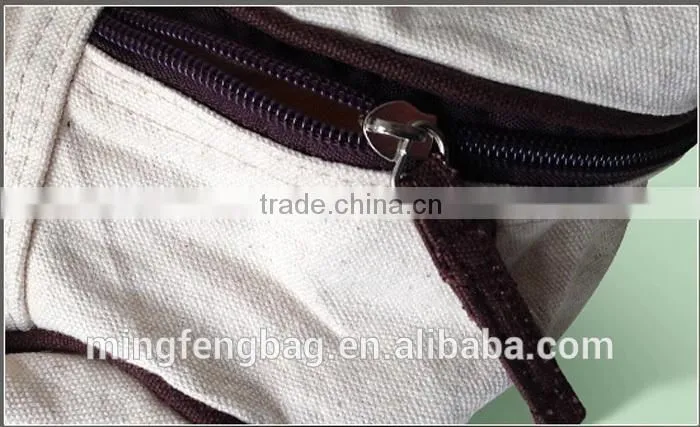 Wholesale Custom High Quality White Large Capacity Sling and Double Shoulders Cotton Canvas Yoga Bag Backpack