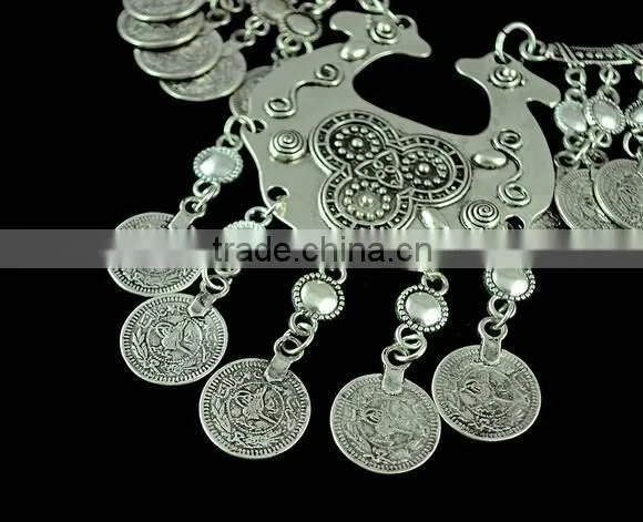 2016 Fashion Coin Tassel Bohemia Gypsy Vintage Choker Collar Statement Necklaces