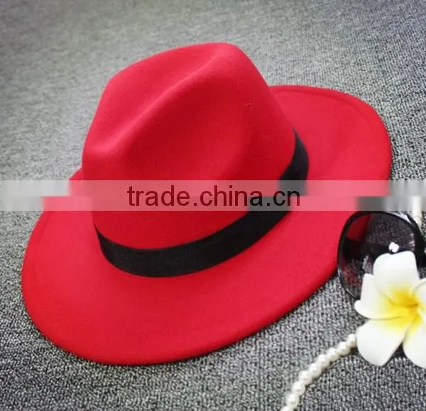 High Quality Felt Fedora Hat Ladies Felt Hat Bodies